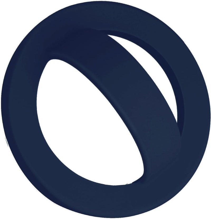 QxbBox Magnetic Silicone Ring Grip Phone Holder, Rotating Finger Loop Ring Grip Holder, Soft and Portable, Strong Magnetic Attraction, Compatible with Magsafe Phone Case (Dark Blue) - Image 1